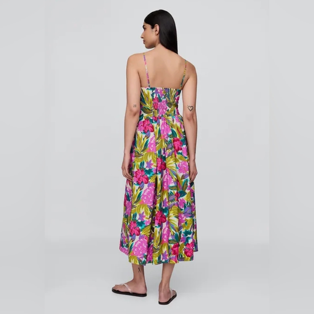 GAP Floral V-Neck Midi Dress - Picture 2 of 5